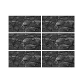 Classic Black Stone Wall Stickers Retro Tile Stickers for Kitchen, Bathroom, and Stair Steps
